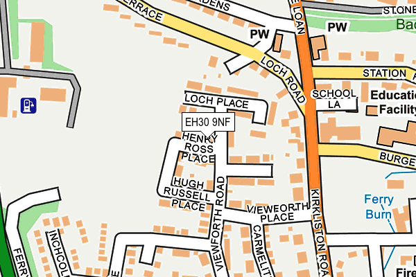 EH30 9NF map - OS OpenMap – Local (Ordnance Survey)