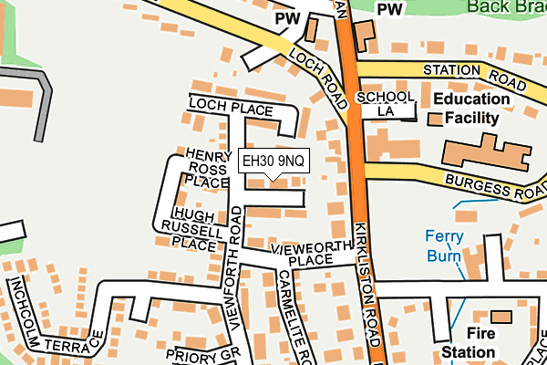 EH30 9NQ map - OS OpenMap – Local (Ordnance Survey)