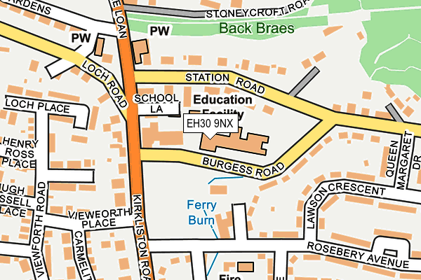 EH30 9NX map - OS OpenMap – Local (Ordnance Survey)