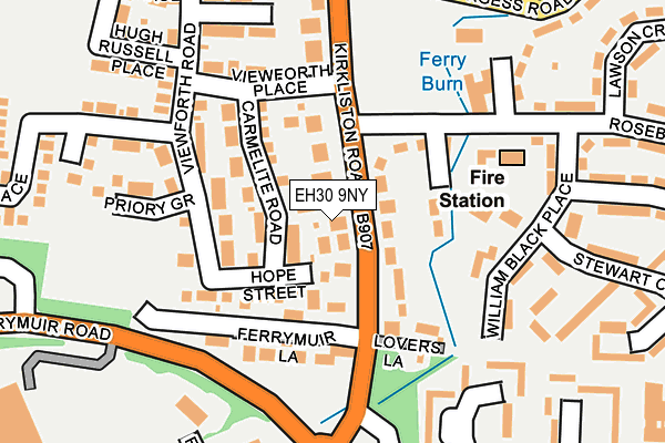 EH30 9NY map - OS OpenMap – Local (Ordnance Survey)