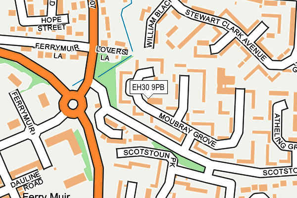 EH30 9PB map - OS OpenMap – Local (Ordnance Survey)