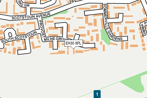 EH30 9PL map - OS OpenMap – Local (Ordnance Survey)