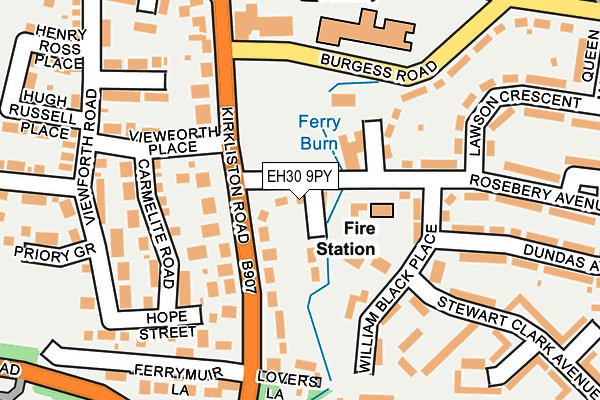 EH30 9PY map - OS OpenMap – Local (Ordnance Survey)