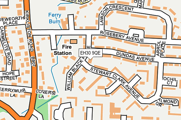 EH30 9QE map - OS OpenMap – Local (Ordnance Survey)