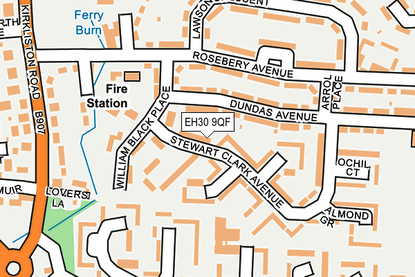 EH30 9QF map - OS OpenMap – Local (Ordnance Survey)