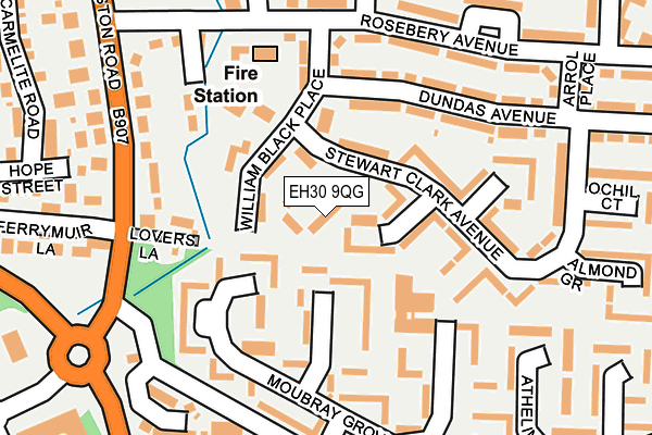 EH30 9QG map - OS OpenMap – Local (Ordnance Survey)