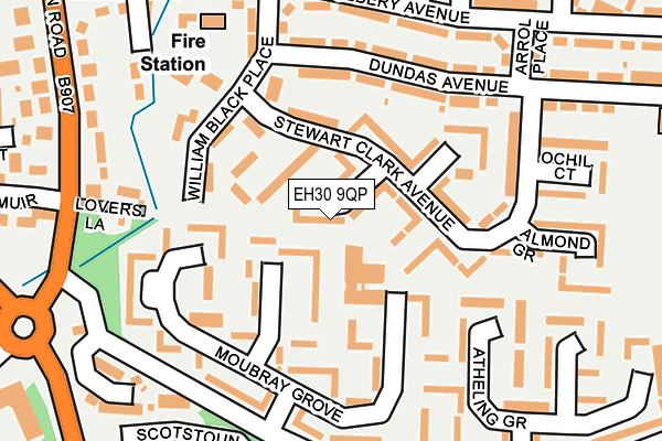 EH30 9QP map - OS OpenMap – Local (Ordnance Survey)