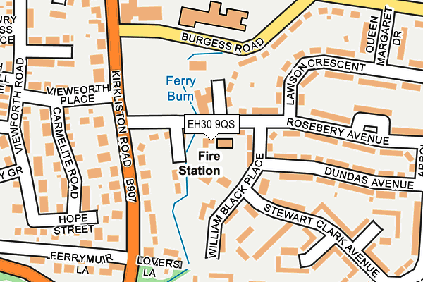 EH30 9QS map - OS OpenMap – Local (Ordnance Survey)