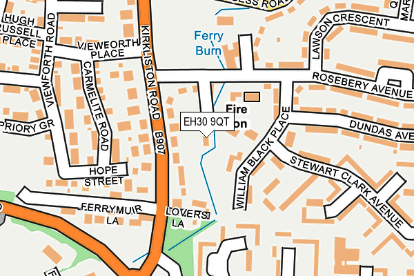 EH30 9QT map - OS OpenMap – Local (Ordnance Survey)