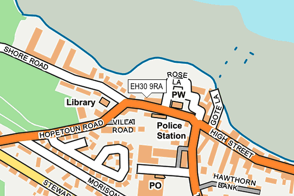 EH30 9RA map - OS OpenMap – Local (Ordnance Survey)