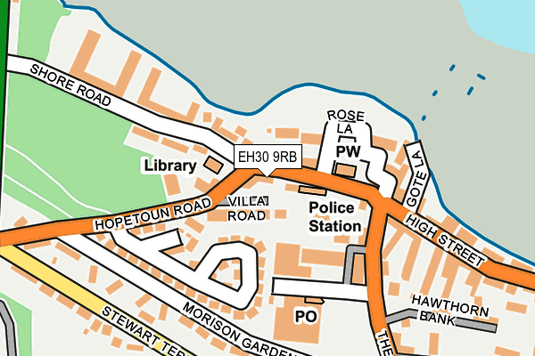 EH30 9RB map - OS OpenMap – Local (Ordnance Survey)