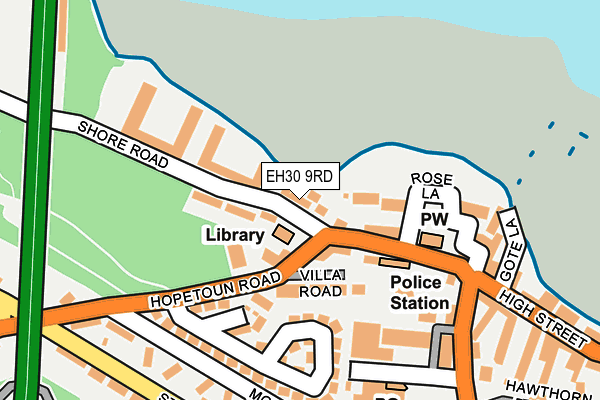 EH30 9RD map - OS OpenMap – Local (Ordnance Survey)