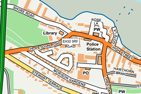 EH30 9RF map - OS OpenMap – Local (Ordnance Survey)