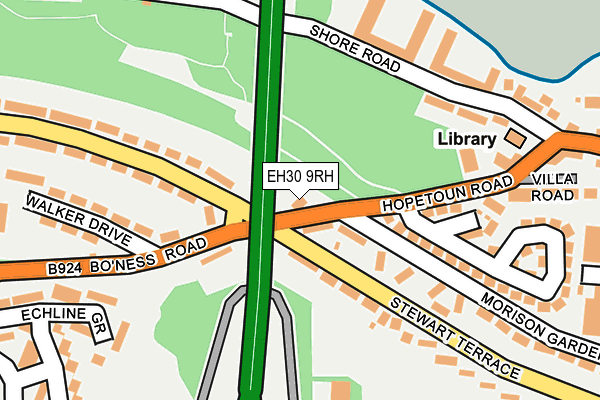 EH30 9RH map - OS OpenMap – Local (Ordnance Survey)