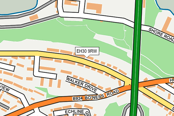 EH30 9RW map - OS OpenMap – Local (Ordnance Survey)