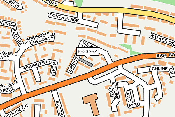 EH30 9RZ map - OS OpenMap – Local (Ordnance Survey)