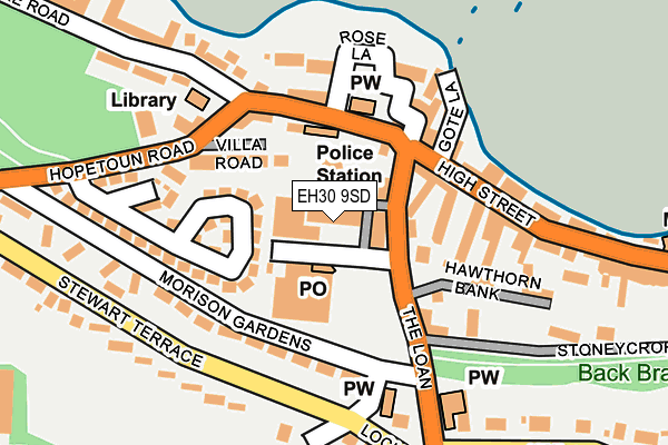 EH30 9SD map - OS OpenMap – Local (Ordnance Survey)