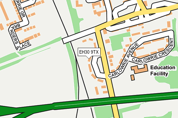 EH30 9TX map - OS OpenMap – Local (Ordnance Survey)
