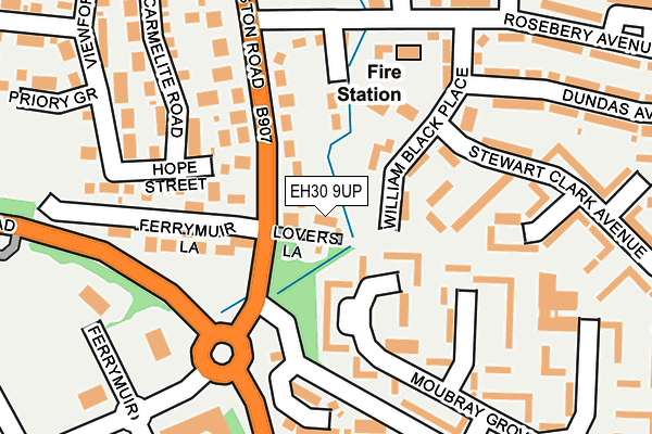 EH30 9UP map - OS OpenMap – Local (Ordnance Survey)