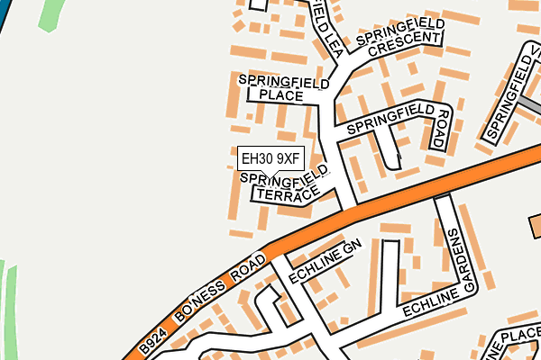 EH30 9XF map - OS OpenMap – Local (Ordnance Survey)