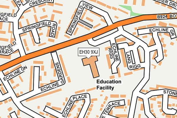 EH30 9XJ map - OS OpenMap – Local (Ordnance Survey)