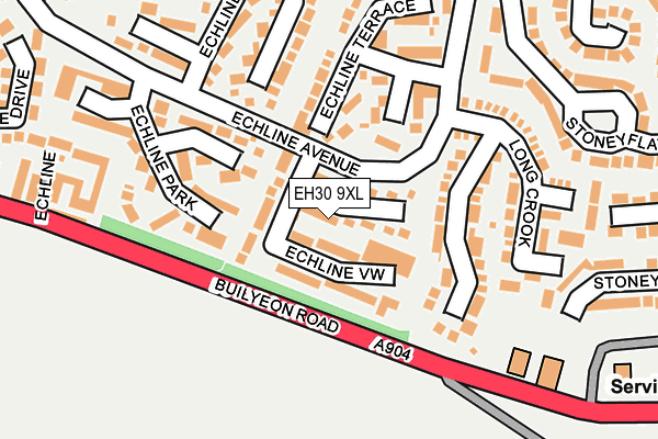 EH30 9XL map - OS OpenMap – Local (Ordnance Survey)