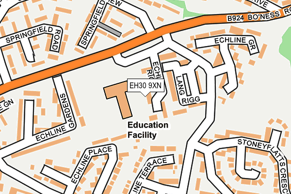 EH30 9XN map - OS OpenMap – Local (Ordnance Survey)