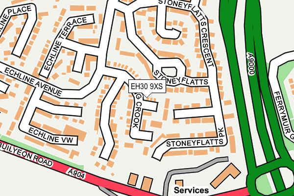 EH30 9XS map - OS OpenMap – Local (Ordnance Survey)