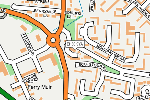 EH30 9YA map - OS OpenMap – Local (Ordnance Survey)