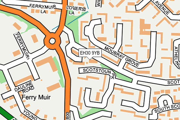 EH30 9YB map - OS OpenMap – Local (Ordnance Survey)