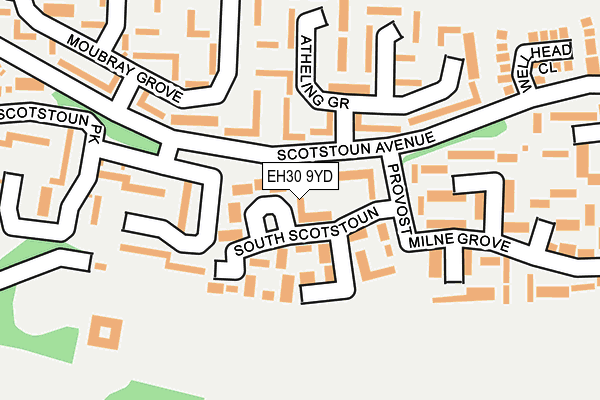 EH30 9YD map - OS OpenMap – Local (Ordnance Survey)