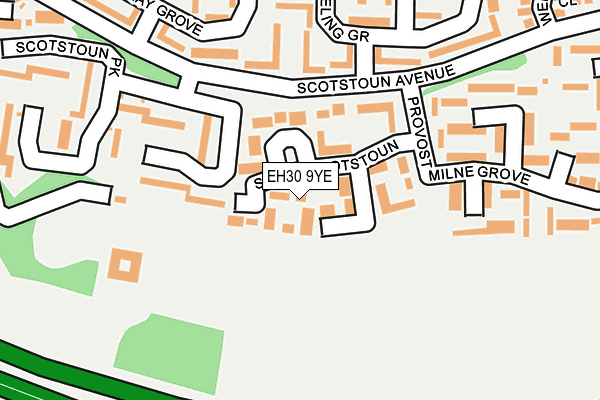 EH30 9YE map - OS OpenMap – Local (Ordnance Survey)