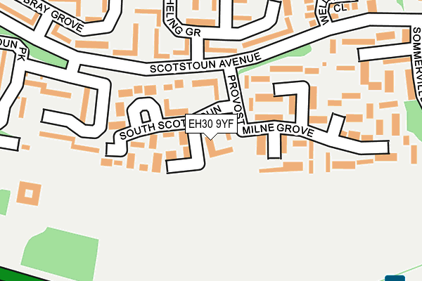 EH30 9YF map - OS OpenMap – Local (Ordnance Survey)
