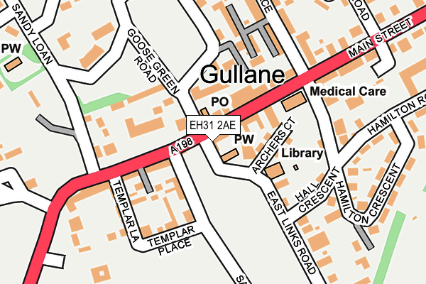 EH31 2AE map - OS OpenMap – Local (Ordnance Survey)