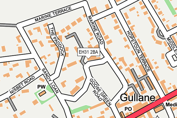 EH31 2BA map - OS OpenMap – Local (Ordnance Survey)