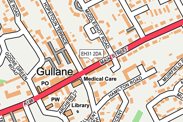 EH31 2DA map - OS OpenMap – Local (Ordnance Survey)