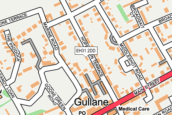 EH31 2DD map - OS OpenMap – Local (Ordnance Survey)