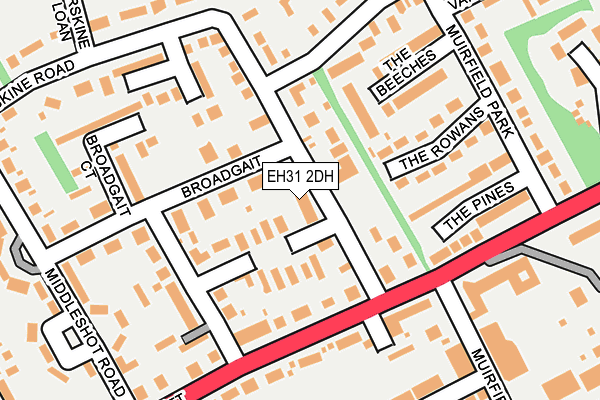 EH31 2DH map - OS OpenMap – Local (Ordnance Survey)