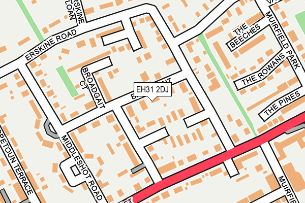 EH31 2DJ map - OS OpenMap – Local (Ordnance Survey)