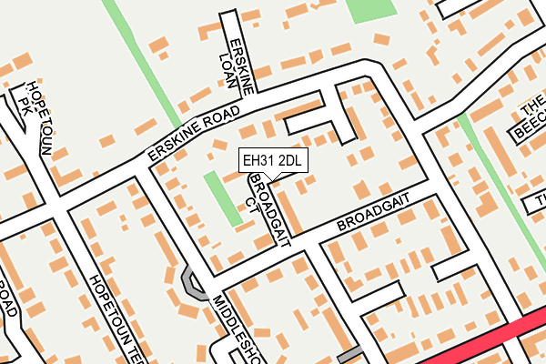 EH31 2DL map - OS OpenMap – Local (Ordnance Survey)