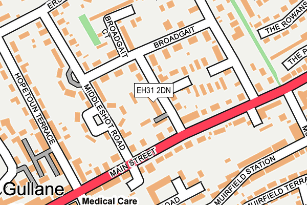 EH31 2DN map - OS OpenMap – Local (Ordnance Survey)