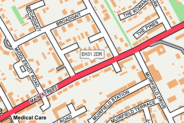 EH31 2DR map - OS OpenMap – Local (Ordnance Survey)