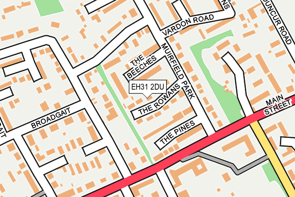 EH31 2DU map - OS OpenMap – Local (Ordnance Survey)