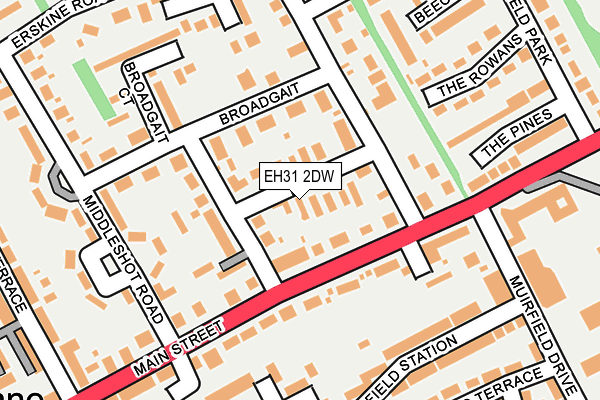 EH31 2DW map - OS OpenMap – Local (Ordnance Survey)