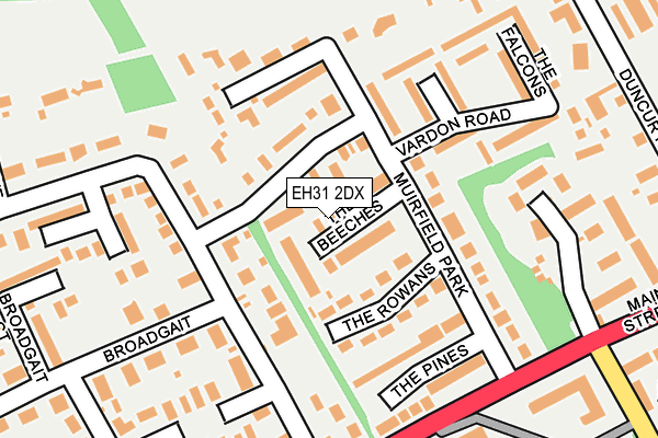EH31 2DX map - OS OpenMap – Local (Ordnance Survey)