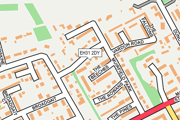 EH31 2DY map - OS OpenMap – Local (Ordnance Survey)