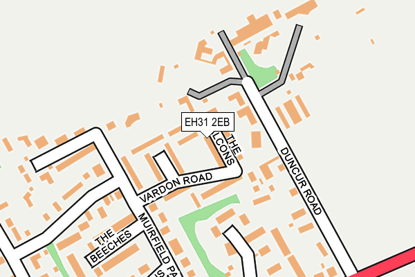 EH31 2EB map - OS OpenMap – Local (Ordnance Survey)