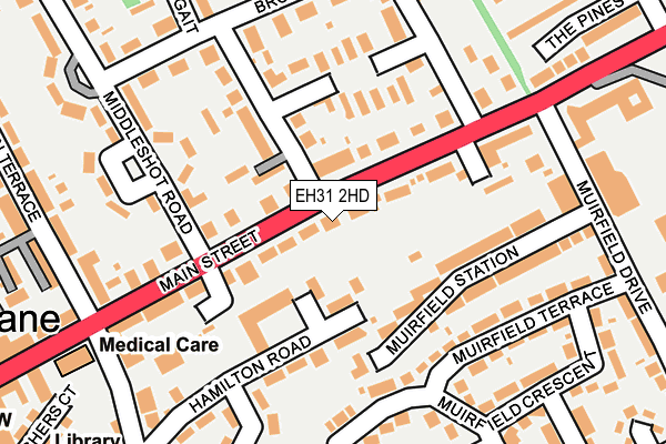 EH31 2HD map - OS OpenMap – Local (Ordnance Survey)