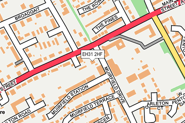 EH31 2HF map - OS OpenMap – Local (Ordnance Survey)