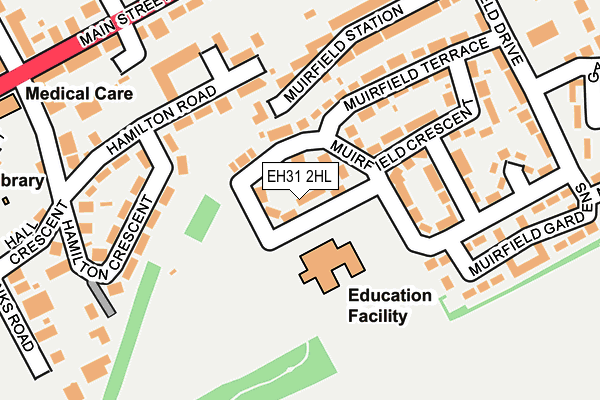 EH31 2HL map - OS OpenMap – Local (Ordnance Survey)